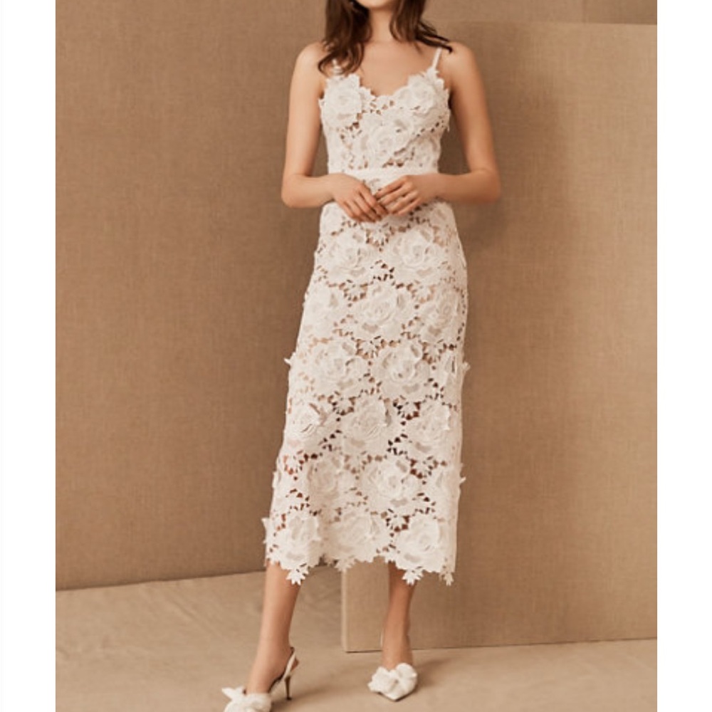 NWT. Catherine Deane white lace dress size UK 8 / US 4